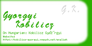 gyorgyi kobilicz business card